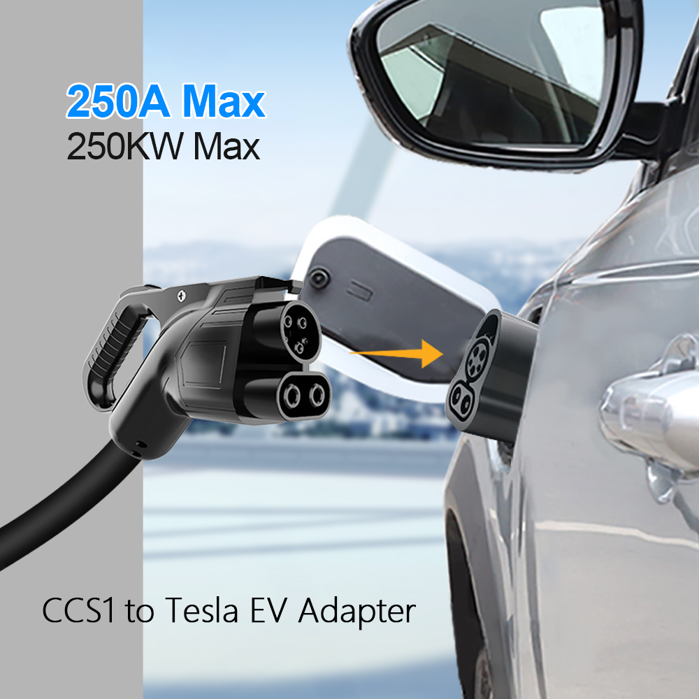 Tesla Model 3/X/Y/S cybertruck auto EV Charger AC DC snelle Adapter CCS1 Naar Tesla 250KW Converter Laadstation COMBO Converter