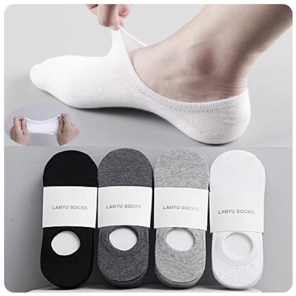 1/5/10/20 쌍 남성 여성을위한 여름 가을 보트 양말 미끄럼 방지 실리콘 보이지 않는면 양말 남성 발목 양말 슬리퍼