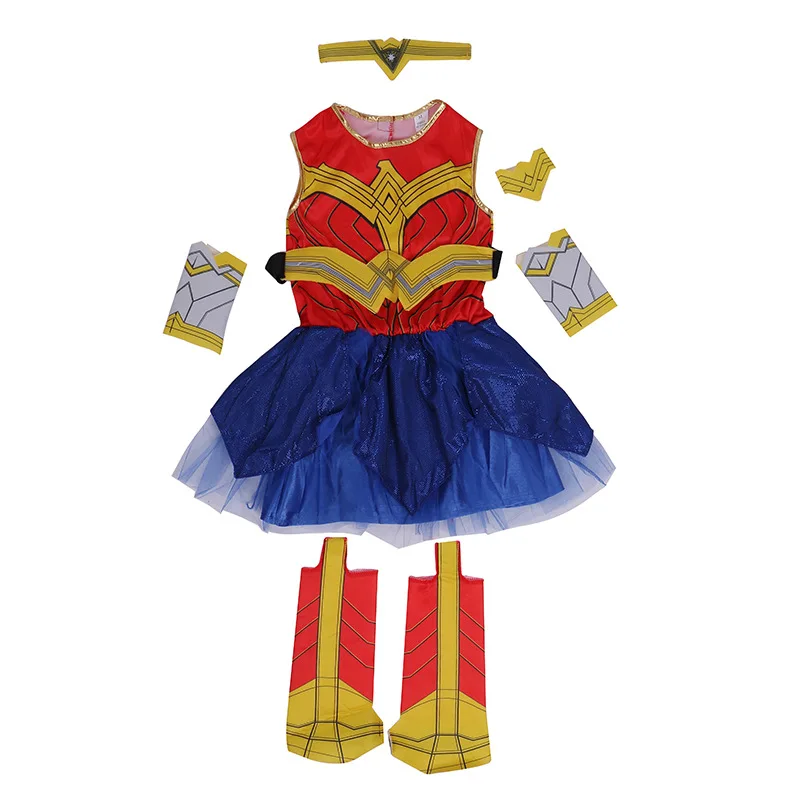 Anime Deluxe Bambino Dawn of Justice Wonder Woman Girl Supereroe Halloween Cosplay Fantasia Costume in maschera Costumi Cosplay