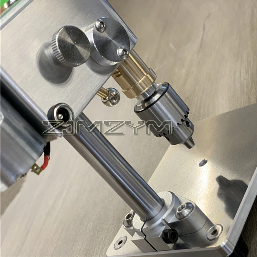 Microtaladro de banco de 0,3-4mm, Mini perforadora, herramienta de reparación de relojes de precisión, taladro de banco con adaptador de corriente de velocidad ajustable de 220V