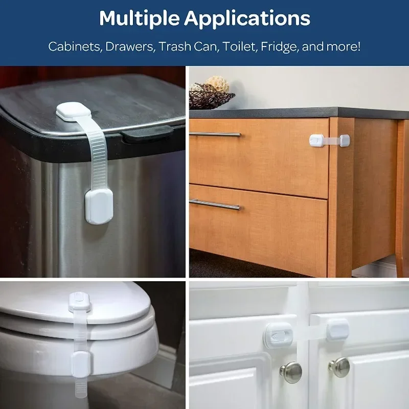 Serrure de sécurité pour bébé, serrure de sécurité pour enfants, sangles de sécurité pour bébé, loquets adhésifs pour porte de tiroir d'armoire, sécurité pour bébé