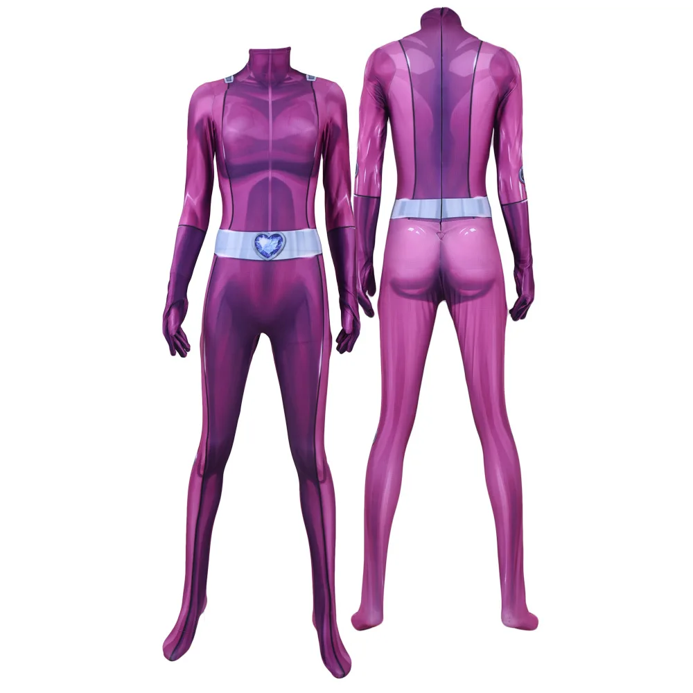 Body cosplay Totally Spies per adulti e bambini, tute Anime Clover Ewing, costume di Halloween Samantha Simpson Alexandra