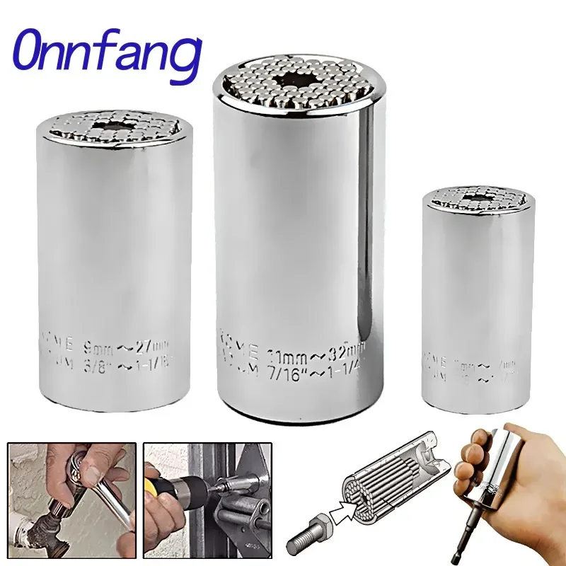 Onnfang 7-19/11-32Mm Đa Năng Ratchet Cờ Lê Ổ Cắm Đa Năng Đầu, hộ Gia Đình Ổ Cắm Điện/Dụng Cụ Cờ Lê