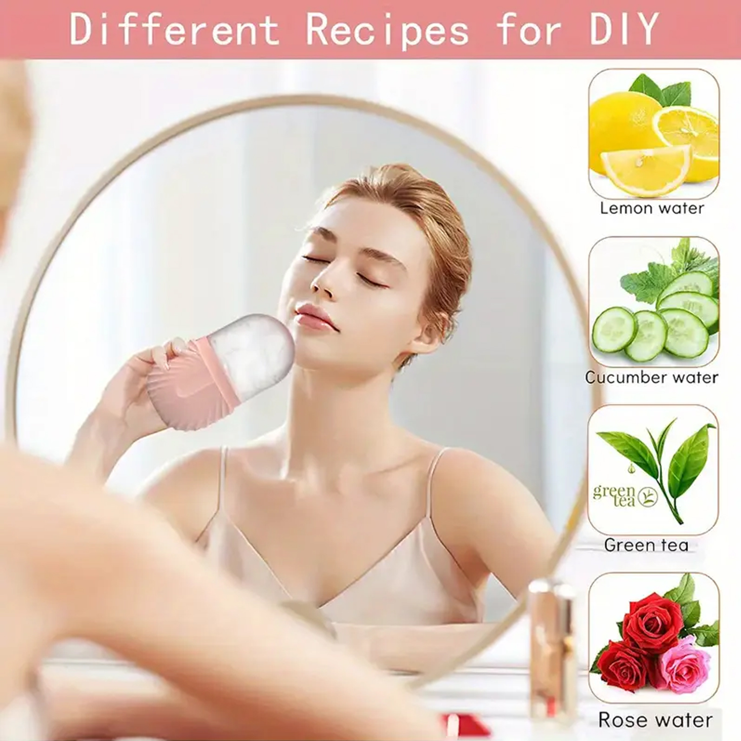 Beauty Massage Face Ice Tray Ice Roller Facial Ice Compress Anti-puffy Face Ice Tray Beauty Supplies Silicone Ice Tray