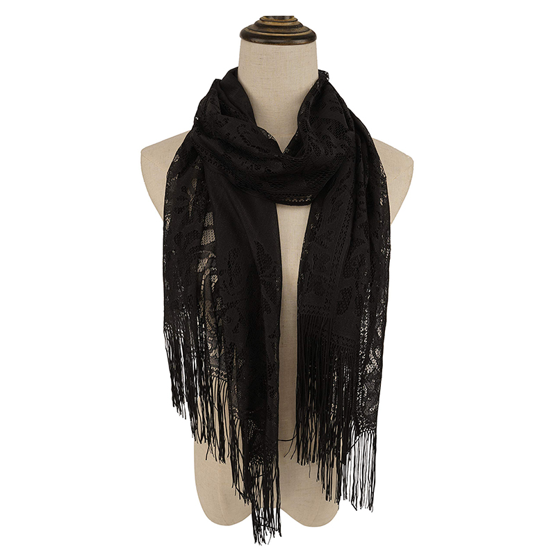 RUNMEI черный, желтый, розовый цвет, кружевной шарф с цветочным принтом, шаль с кисточками и бахромой, платок с цветком, мусульманские хиджабы, шарфы для женщин и дам