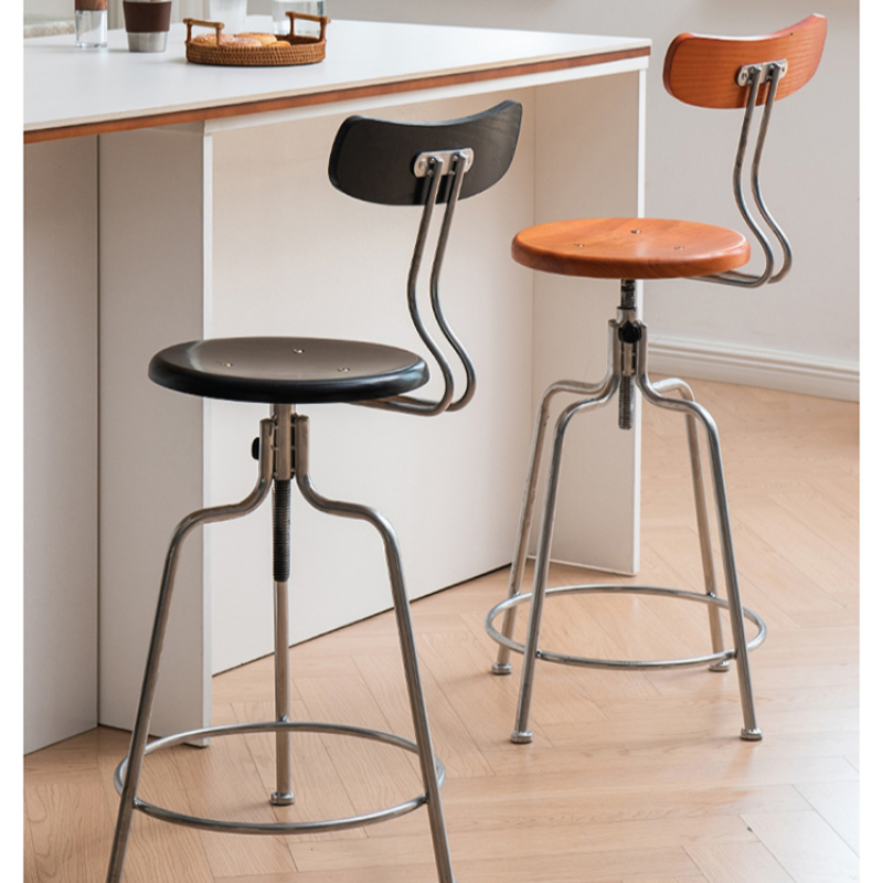 Nordic Moderne Design Bar Stühle Einstellbar Braun Bistro Hohe Luxus Barhocker Küche Drehbare Metall Banqueta Home Möbel