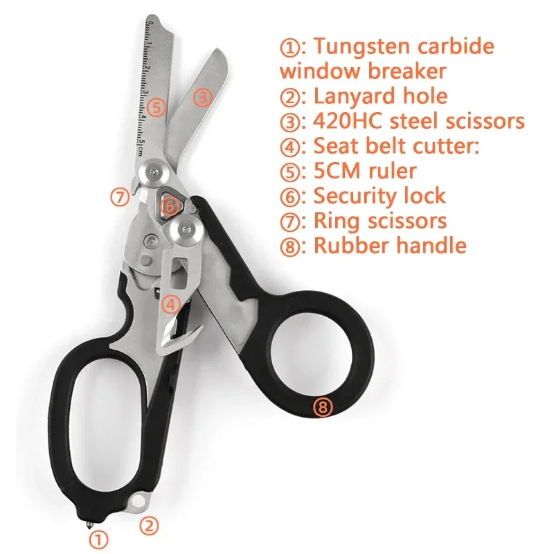 Taktische Medizinische Schere Notfall Rettung Schere Erste Hilfe Kit Raptor Schere Faltbare Zange Outdoor Survival EDC Werkzeug Ausrüstung