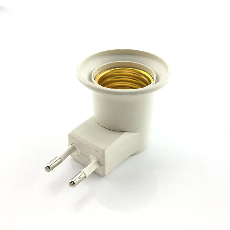 EU LED Đèn E27 Cơ Sở Chủ Chuyển Đổi Cho Ánh Sáng Bóng Đèn Adapter Nữ Ổ Cắm EU Cắm ON/OFF Nút Chuyển Đổi để AC Power 110 v 220 v