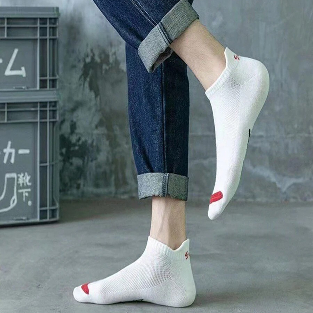 5/10/20/30 paires hommes cheville chaussettes à la mode lettre sport Style anti-odeur absorbant la sueur respirant Invisible chaussettes de course