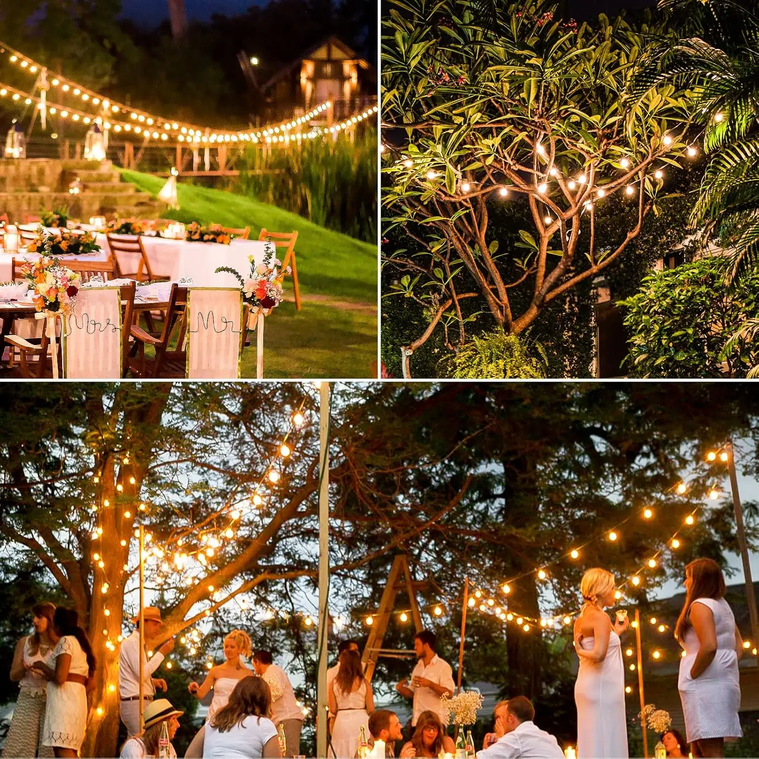 E27 Light Strand E26 Outdoor Light Cable String Light Wire 220V EU PLUG Wedding Stringer Sockets for Patio Decoration Light