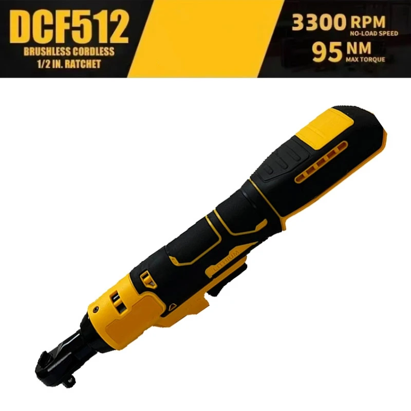 Dewalt DCF512 Llave de ángulo recto de trinquete sin escobillas de 1/2 pulgadas Controlador inalámbrico LED Llave de potencia de velocidad variable Herramientas eléctricas de 20 V