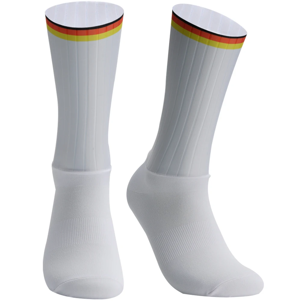 Calcetines aerodinámicos antideslizantes de silicona Whiteline para Ciclismo, Calcetines deportivos para hombre, Calcetines para correr, 2024