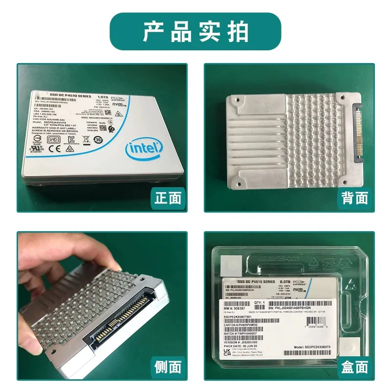 For Intel  SSD P4510 1TB 2TB Series DC NVME U.2 2.5" SSDPE2KX020T8 Enterprise solid state driveOriginal