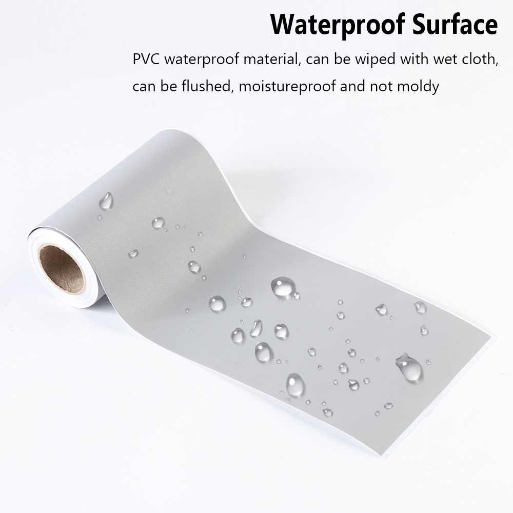 Pegatinas de borde de pared de zócalo autoadhesivas, papel tapiz de línea de cintura de PVC, calcomanías de vinilo impermeables, decoración de sala de estar, 5M