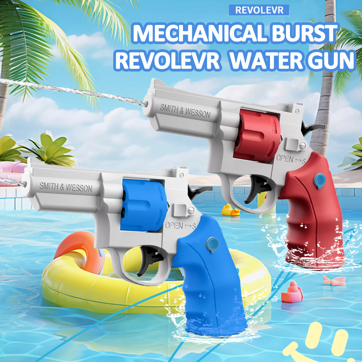 Mini Desert Eagle Manual Revolver Water Gun para crianças, pistola pequena, ao ar livre, brinquedo de praia, mecânico, fogo contínuo, ZP5