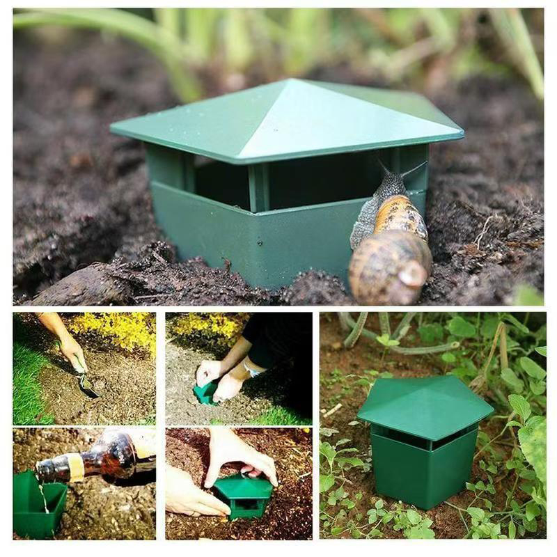 Green 1pcs gardening tools snail controller snail cage insect trap garden crawler trap