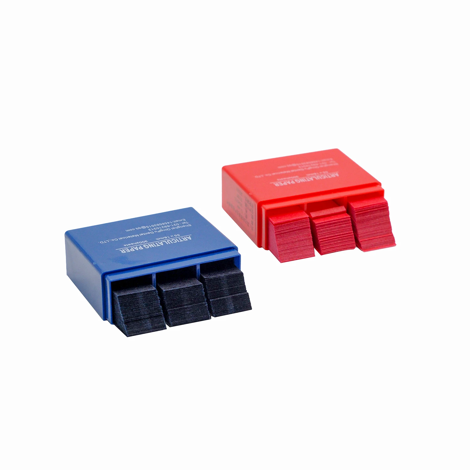 300 Vellen Dental Lab Scharnierende Papier Dual Kleur Rood Blauw 55x18mm Bite Mark Strips Tanden Occlusie controle Tandarts Gereedschap