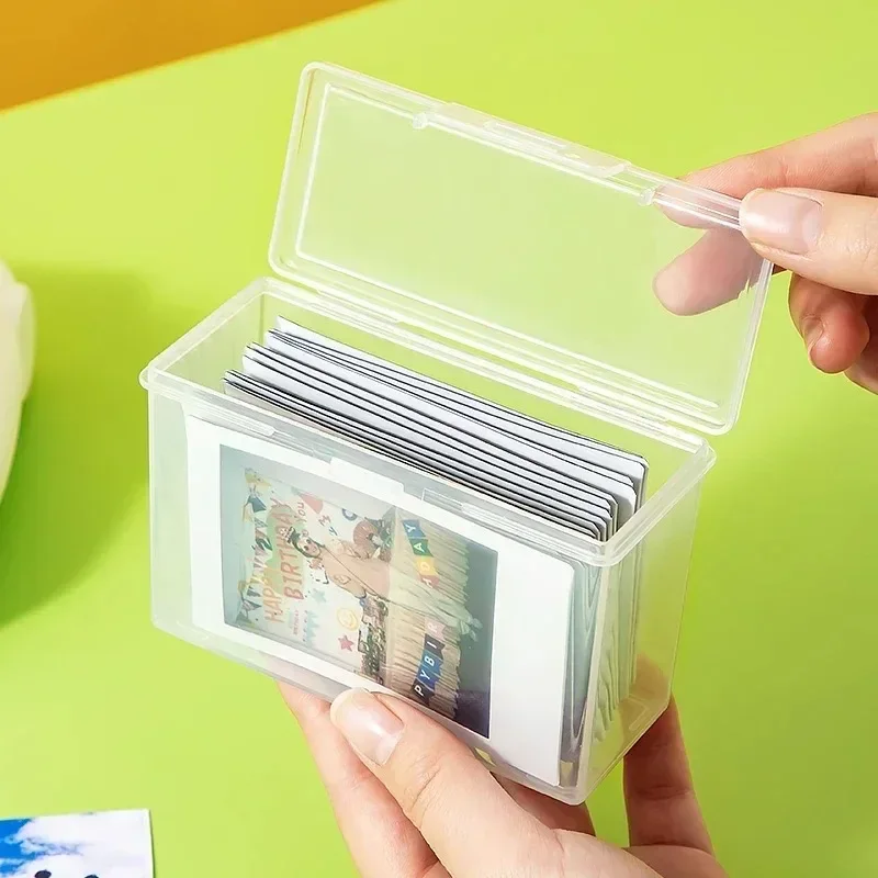 1PCS Karte Halter Transparent Idol Kpop Albumes Foto Lagerung Photocards Kleine Karte Sammlung Organizer Box Fall Container