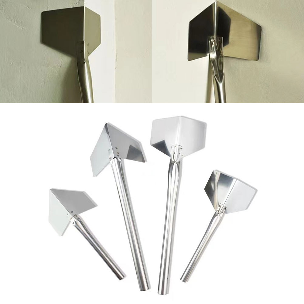 Paleta de esquina para exteriores, mango de Metal de acero inoxidable para jardín, herramienta de mano para paneles de yeso de 90 grados, 1 ud.