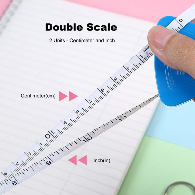 Deli 1.5m 2m Measure Tape Double Scale Body Sewing Flexible Ruler for Kids Aldult Height Waist Measuring Tailor Craft Soft Ruler