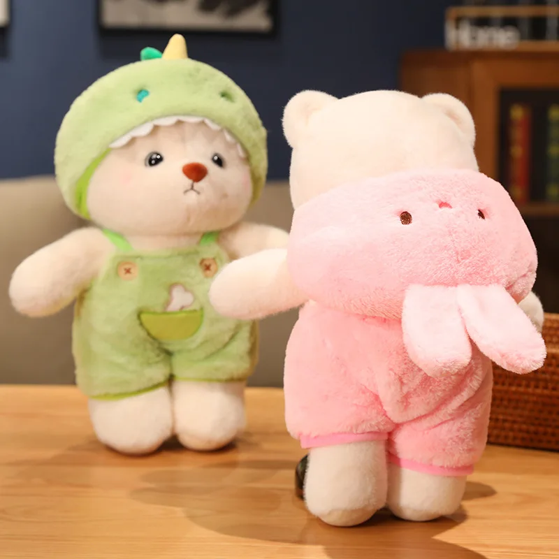 คอสเพลย์ตุ๊กตาหมีแพนด้าตุ๊กตาหนานุ่มการ์ตูนสัตว์ plushie หมอนการตกแต่งบ้านของขวัญวันเกิด