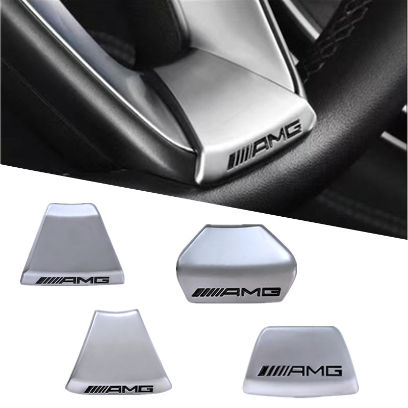 Autocollant d'emblème de volant de voiture, insigne intérieur, décoration pour Mercedes Benz W203, W204, W205, W176, W211, W212, W213, GLA, GLC