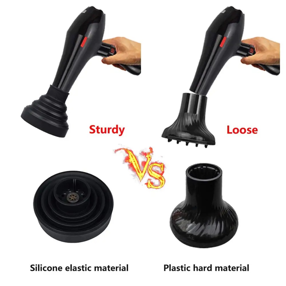 Silicone Hairdryer Diffuser Salon Tool Cover Adjustable Temperature Resistant Dispersing Drying Hair Dryer Universal Scalable