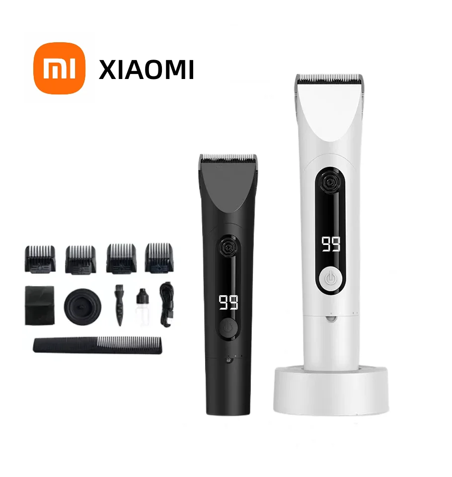 Nuevo Cortadora de pelo profesional Xiaomi Mijia, cortadora de pelo con ajuste de 3 engranajes, cortadora de pelo impermeable IPX7 con Base de carga