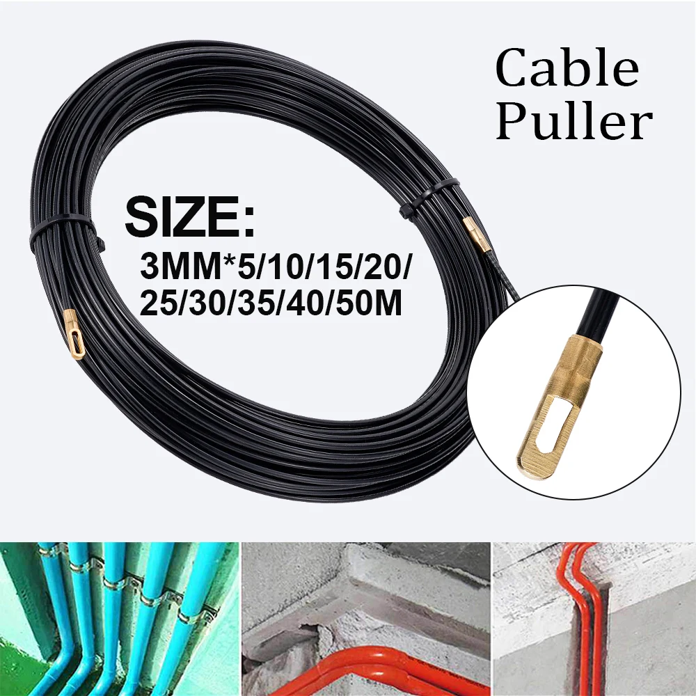 3 มม.5 M-40 M สายดึงท่องเที่ยว Push Puller ไนลอนลวดช่างไฟฟ้าฤดูใบไม้ผลิเทปท่อ Threader Puller สายไฟ Aid เครื่องมือ