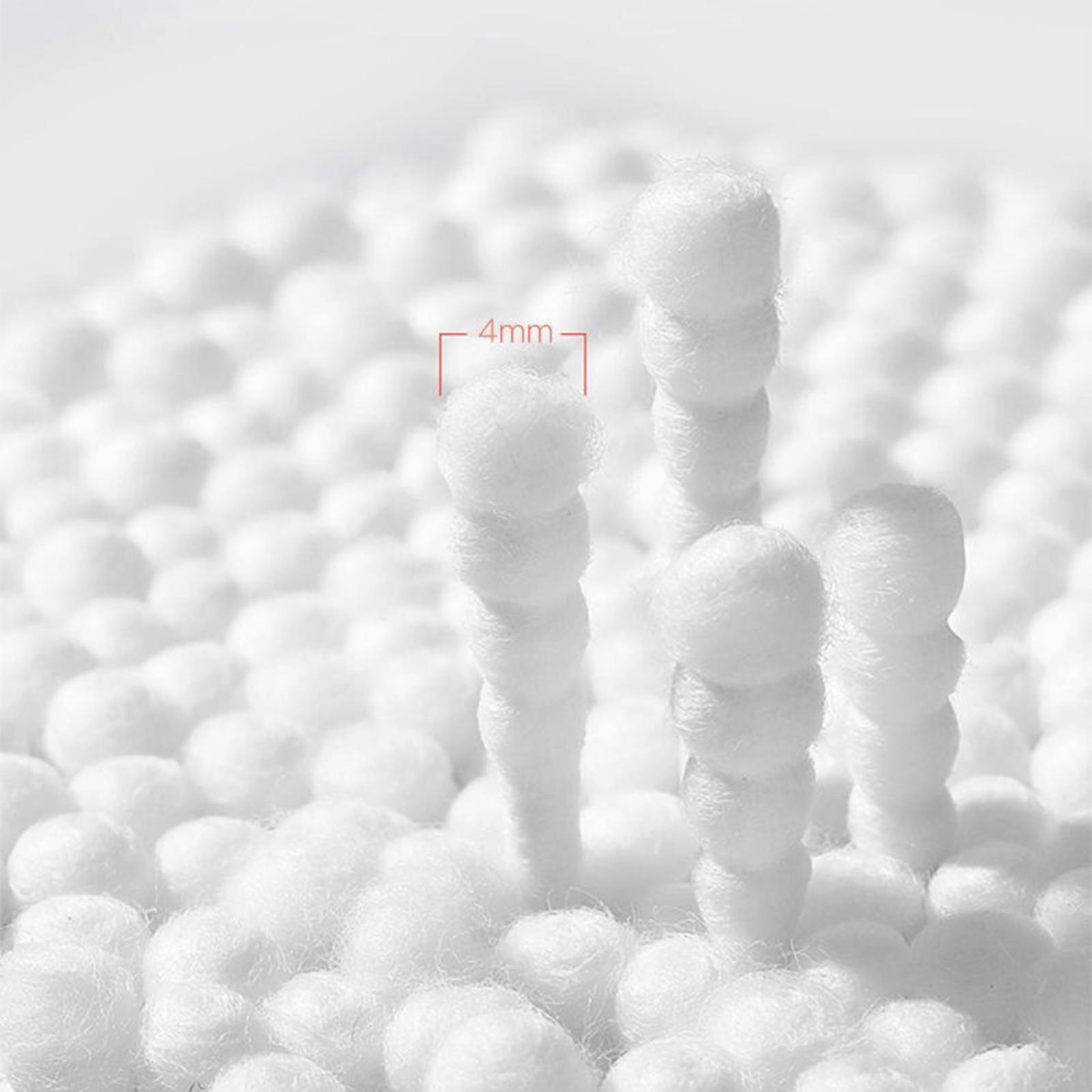 200 Pieces Multipurpose Swabs Cosmetic Double-Ended Makeup Ear Care Paper Sticks Natural Ear Swab