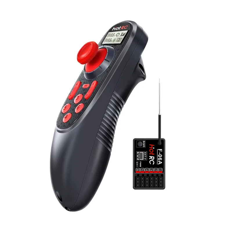 HOTRC DS-600 6CH 2.4GHz เครื่องส่งสัญญาณวิทยุรีโมทคอนโทรล F-06A PWM 6 ช่องสําหรับ RC เรือ