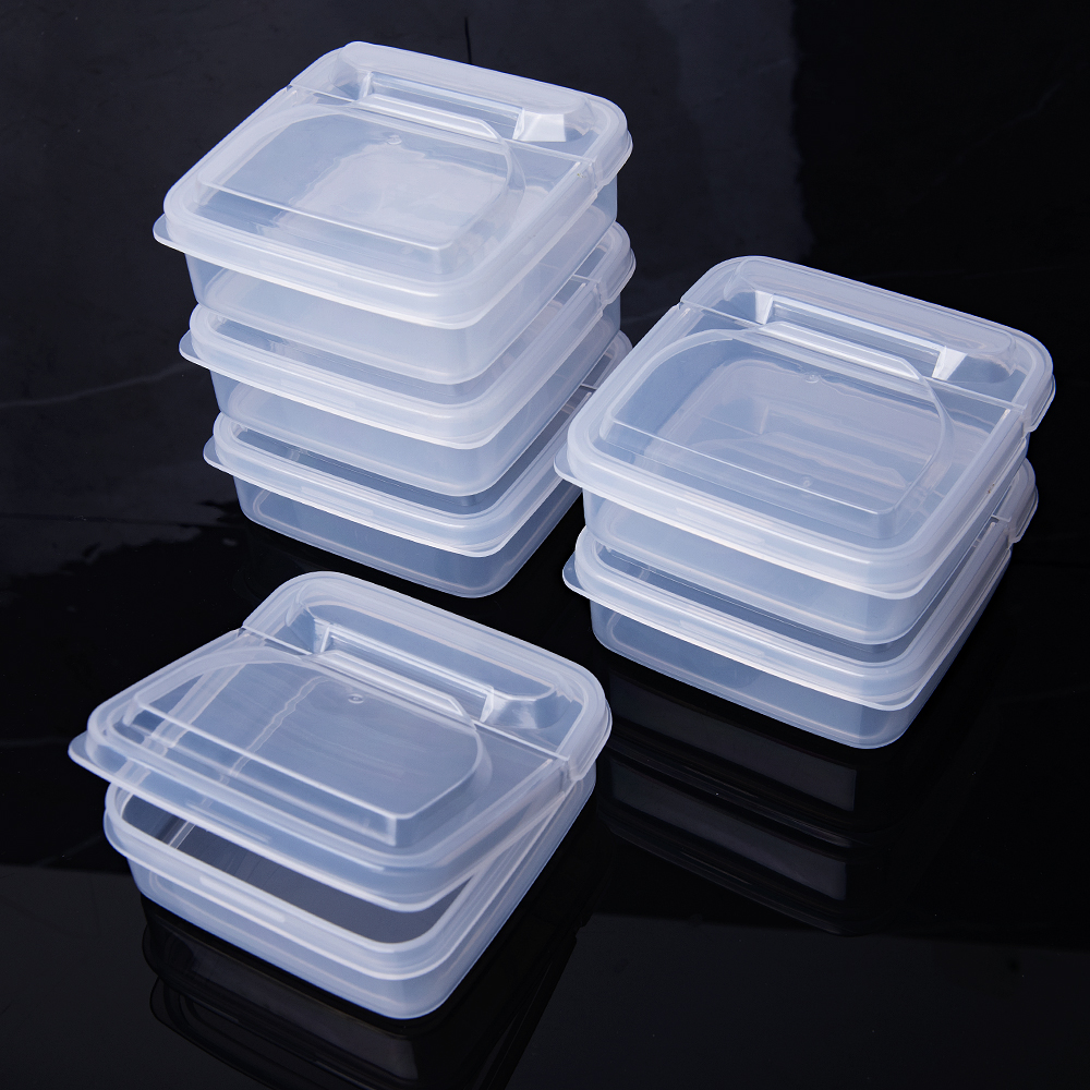 1/2/3PC กล่องเก็บพลิกพลาสติกใส,กล่อง PP สี่เหลี่ยม,สินค้าขนาดเล็ก,เครื่องประดับ,บรรจุภัณฑ์ขนม,กล่องเก็บลูกปัดกลิ่นหอม