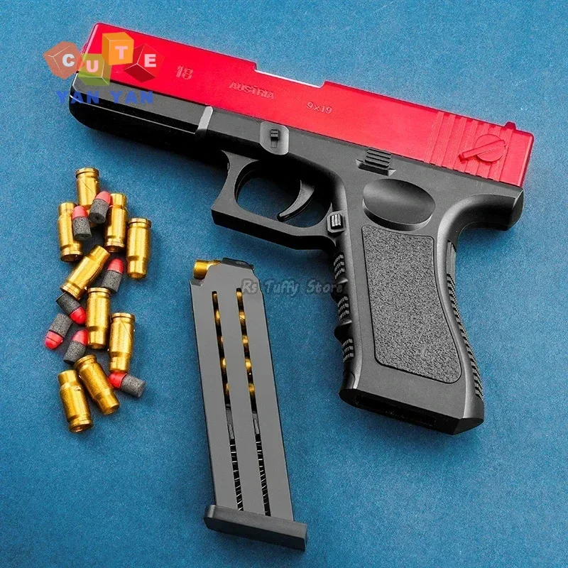 Pistola de juguete para deportes al aire libre, dardos de espuma EVA de plástico, balas, modelo de pistola Airsoft para principiantes, tren de puntería, pistolas de aire, regalos DIY para niños