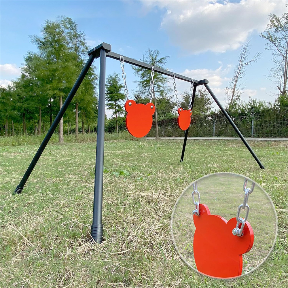 AR500 Steel Target Metal Shooting Target Plate Hanger Target for Long-range Airsoft Pistol Rifle Shooting Training Practice