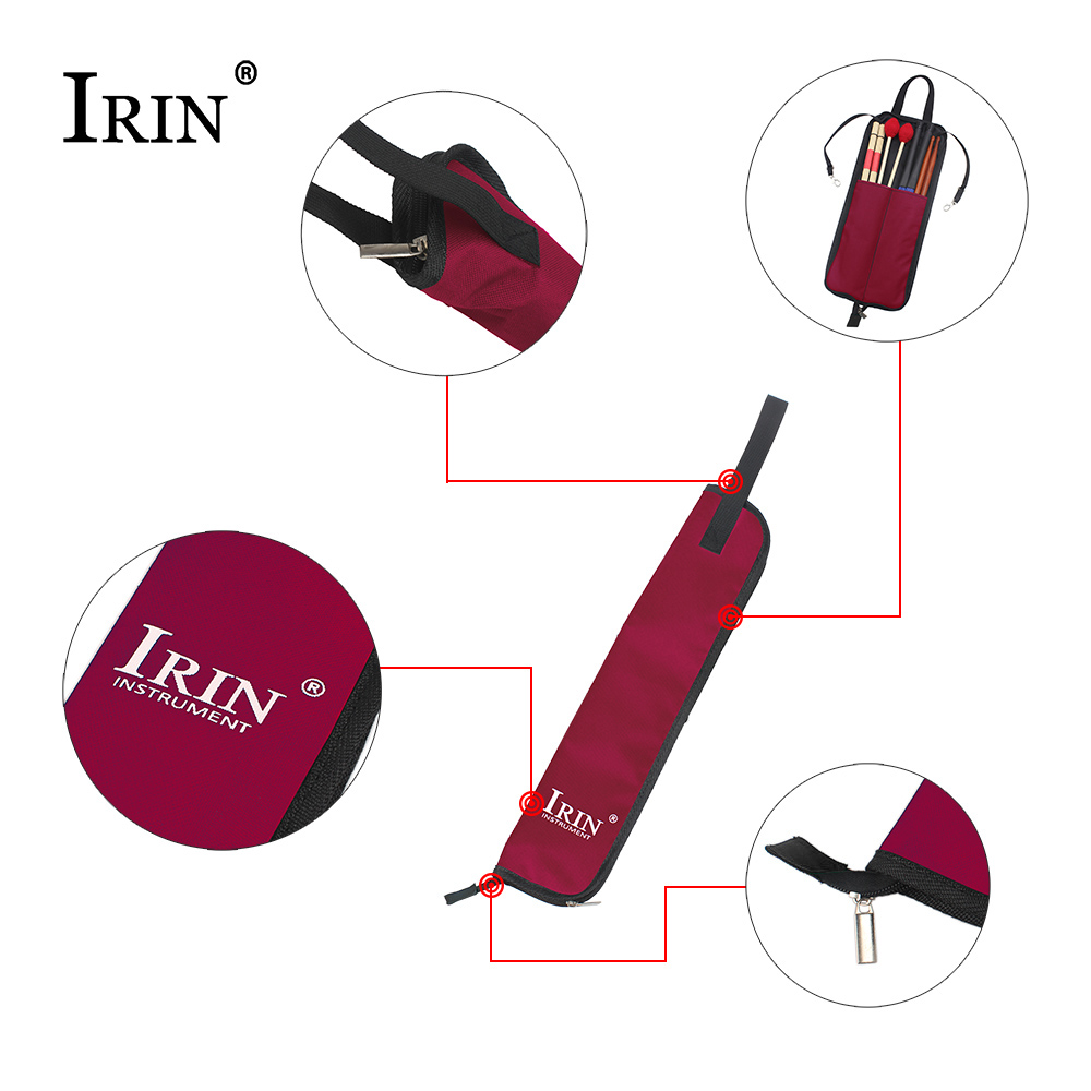 IRIN DrumStick Tasche Ethnischen Stil Oxford Tuch Drumstick Verdicken Fall Große Kapazität Handtasche Percussion Instrument Zubehör