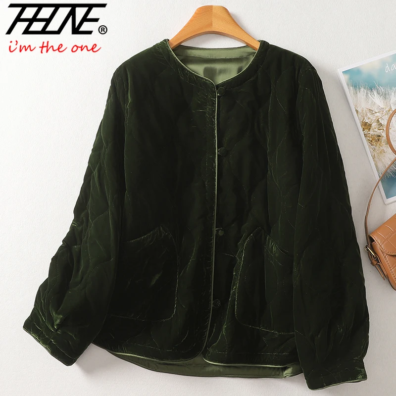 THHONE Herfst Winter Parka's voor Vrouwen Jassen Vintage Basics Dameskleding Casual Gewatteerde Koreaanse Stijl Losse Jassen Bovenkleding