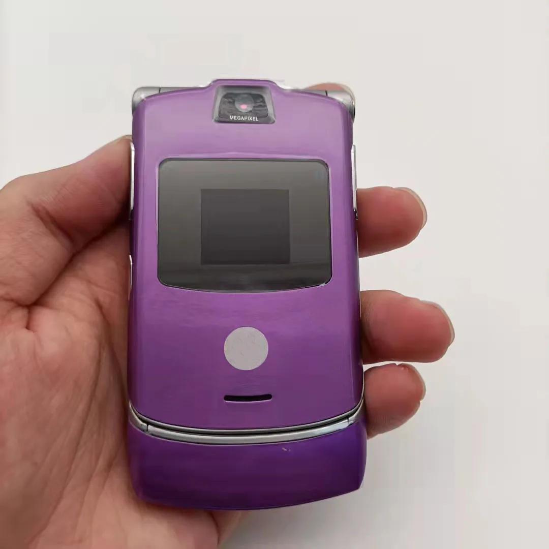 Motorola RAZR V3 Refurbished-Original Unlocked 2.2 inches GSM 850 / 900 / 1800 / 1900 mini USB Mini-SIM high quality