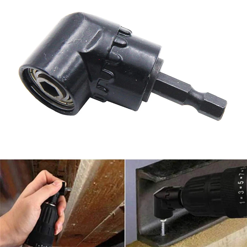1 Bộ Lục Giác Hơi Góc 105 Độ Tua Vít Ổ Cắm Giá Đỡ Adapter Có Thể Điều Chỉnh Bit Khoan Góc Vít Đợt Đầu Đen Bạc