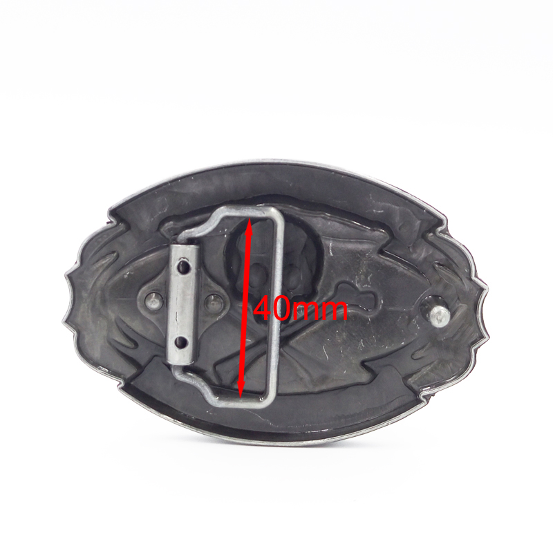 Cheapify ドロップシッピングオーバルクールウエスタンカウボーイパンクウィングバイカーロデオクロススカルファイアベルトバックル男性用