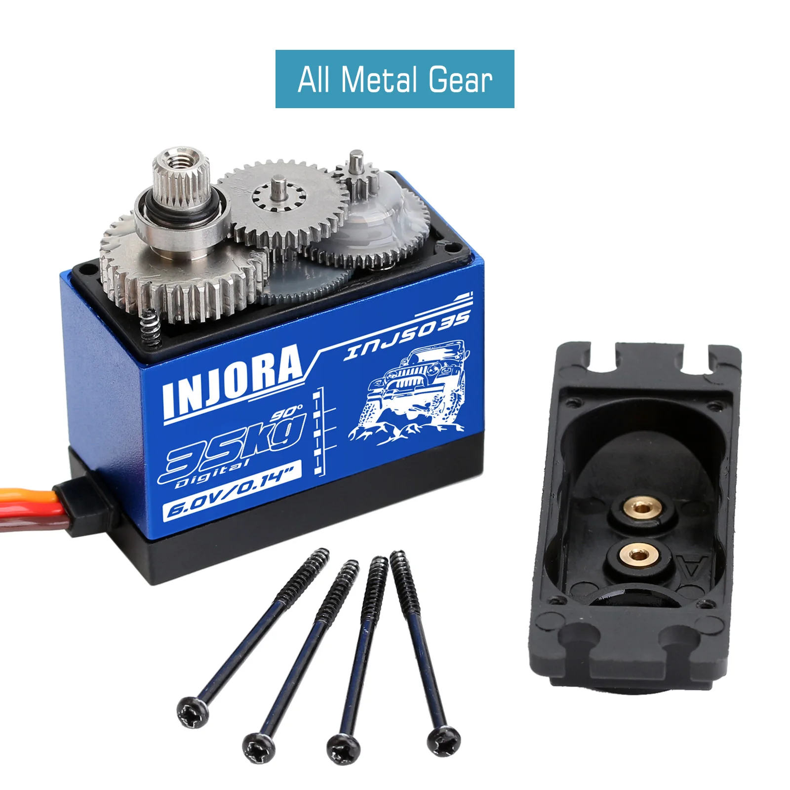 INJORA INJS025 INJS035 Kỹ Thuật Số Servo 25KG 35KG Mô Men Xoắn Lớn Chống Nước Các Servo Cho RC Xe Bánh Xích SCX10 Xe Tải Robot nâng Cấp Phần