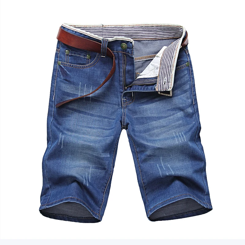 Sommer Dünne Denim Shorts Für Männer Gute Qualität Shorts Jeans Männer Baumwolle Solide Gerade Jeans Shorts Männlichen Beiläufig Blau Jeans größe 40