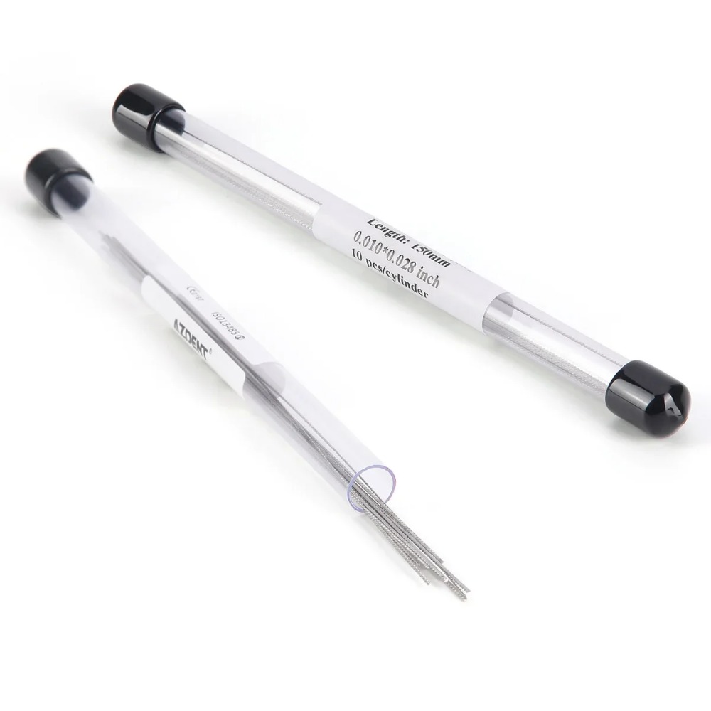 10 unidades/pacote dental ortodôntico de aço inoxidável fio retentor lingual 150mm plana reta torção fios materiais odontológicos