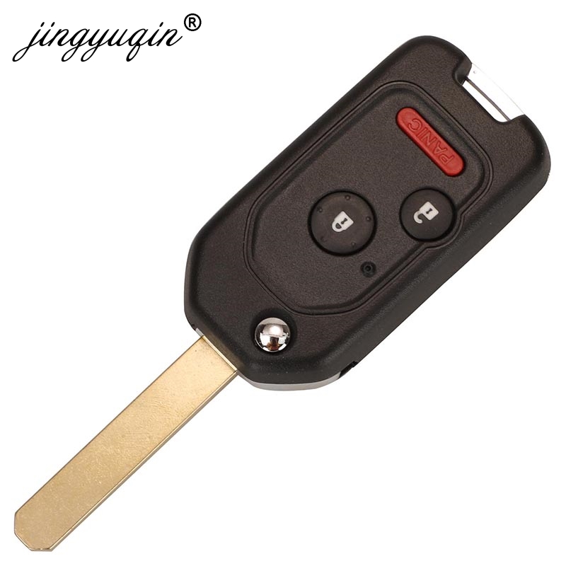 Jingyuqin 2/3/4BTN модифицированный чехол для дистанционного ключа Filp для Honda Fit CRV Civic Insight Ridgeline HRV Jazz ACCORD 2003-2013