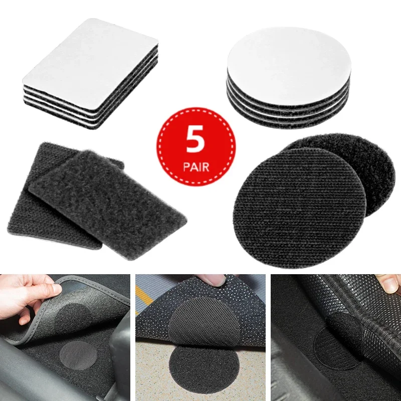 Car Partners-Ruban adhésif pour tapis de voiture, Autocollant de fixation auto-adhésif, Polymères, Fiosphtools universels, Accessoires auto, 5 pièces