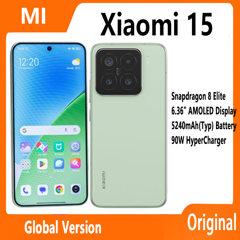 Global Version Xiaomi 15 Smartphone 256GB/512GB 6.36" AMOLED Display 120Hz Snapdragon® 8 Elite Leica Camera 90W HyperCharge