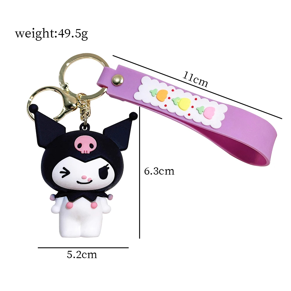 Anime Sanrio Hello Kitty Figuren Schlüsselanhänger Kuromi My Melody Actionfigur Modell PVC Schlüsselanhänger Cinnamoroll Figur Geburtstagsgeschenke