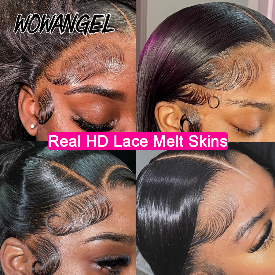 Wow Angel 13x6 HD Lace Front Wigs 250% Remy Hair Body Wave Human Hair Wigs HD Lace Wigs Pre Plucked Wear To Go Wigs for Women