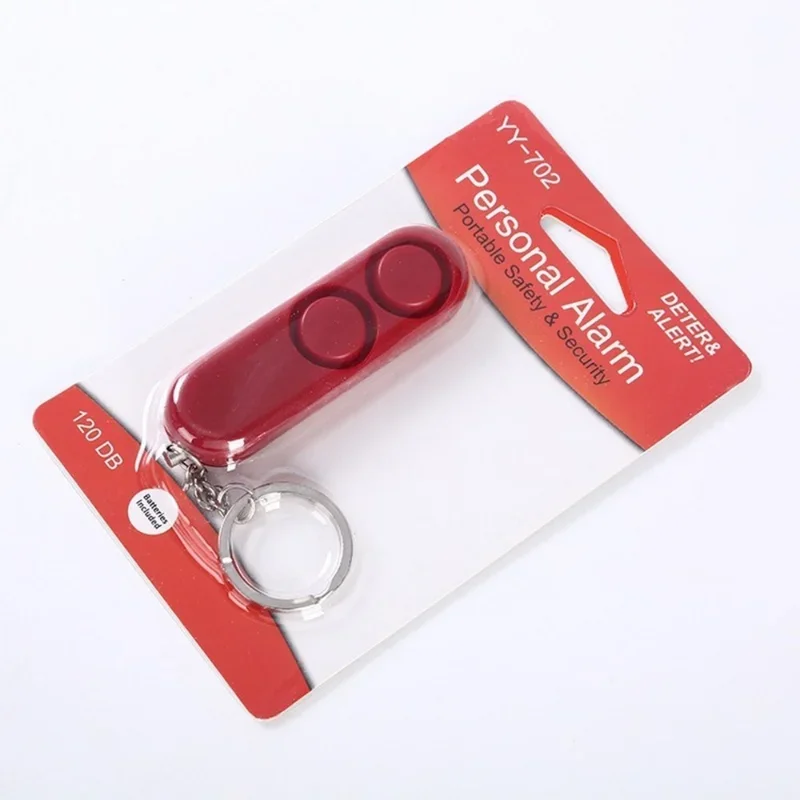 Anti-rape Device 20dB Self Defense Attack Panic Dual Speakers Loud Alarm Alert  Safety Personal Security Keychain Bag Pendant