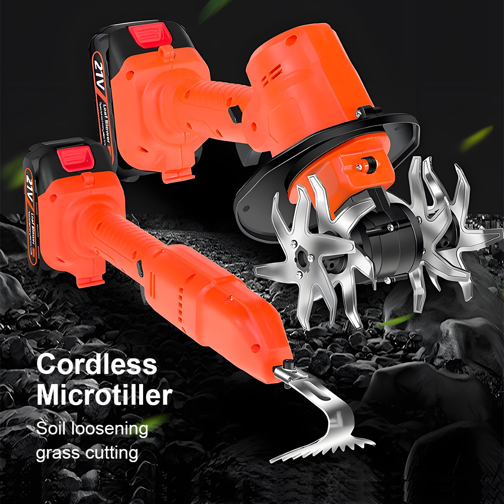 21v-24v sem fio elétrico portátil microtille enxada elétrica capinador cultivador sem fio portátil capinador de jardim elétrico