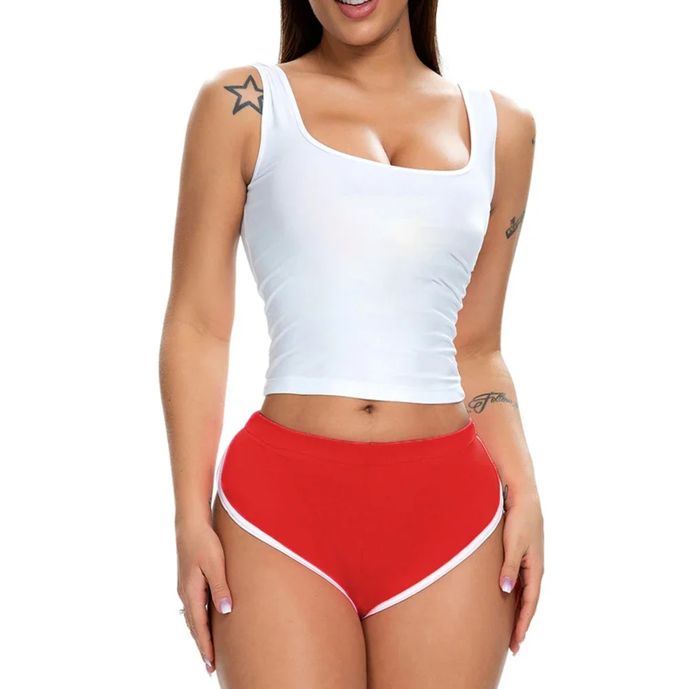 Calções femininos verão casual solto yoga esporte ginásio fitness treino calças quentes push up treinamento collants bolso curto roupas femininas